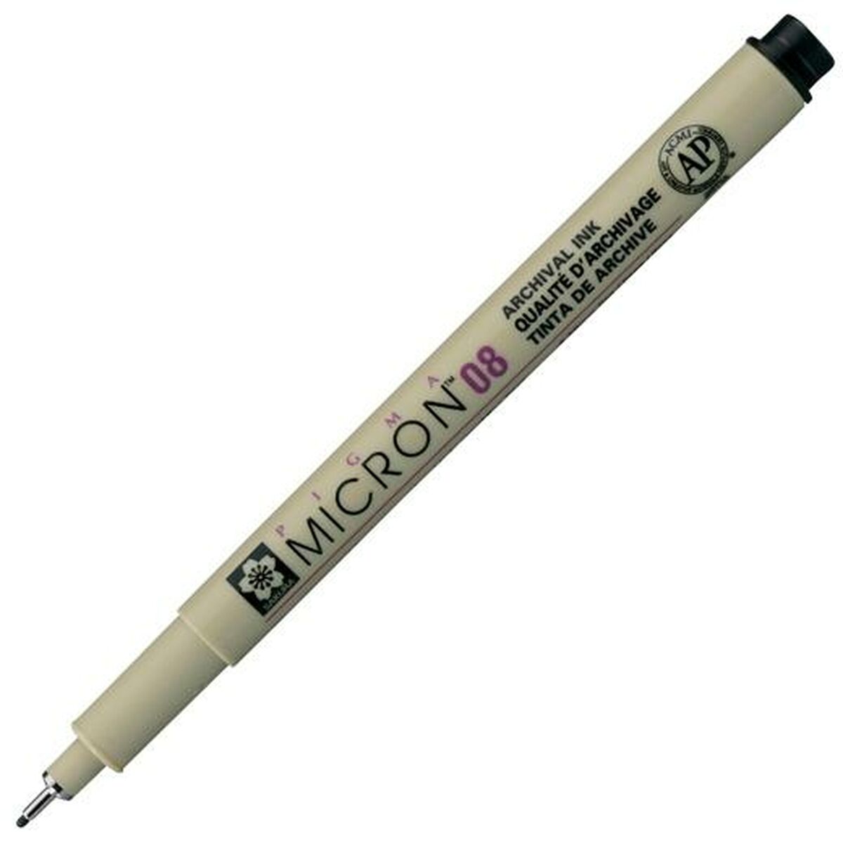 Flomaster Talens Sakura Pigma Micron 08 Crna (12 kom.)
